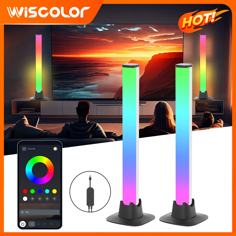 Desk Setup With Tv - Barre lumineuse LED RGB pour bureau,