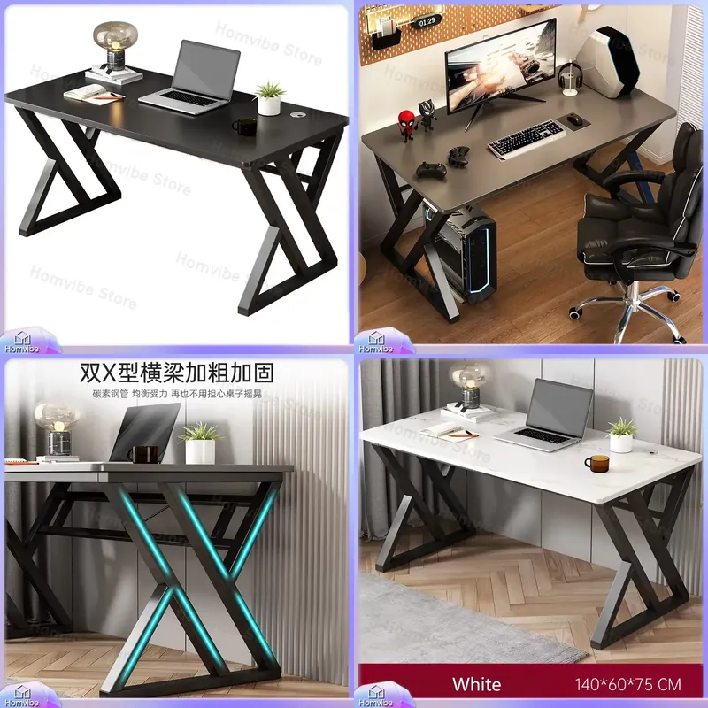L Shaped Desk Setup - Bureau d'ordinateur moderne et minimaliste pour