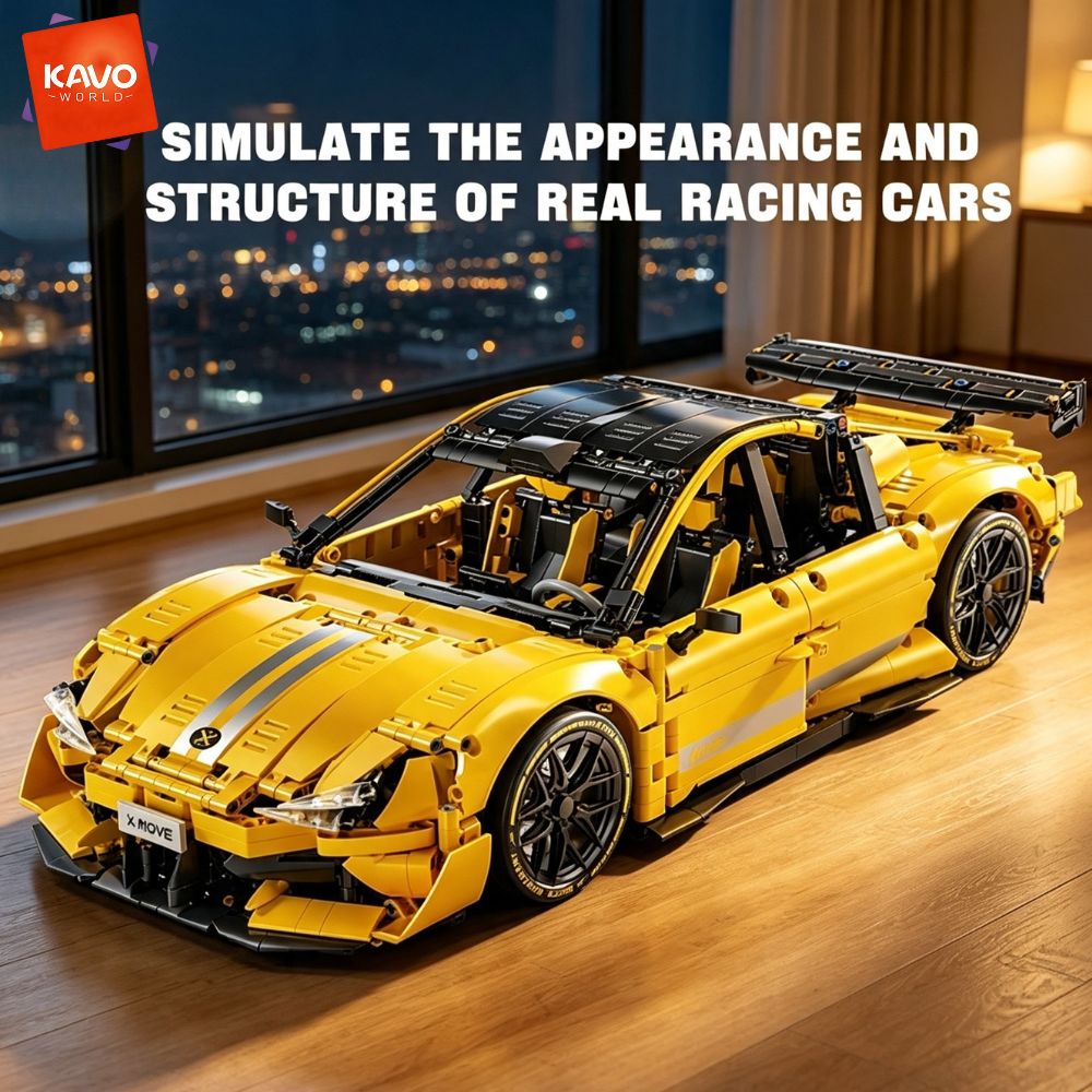 Desk Setup Simulator - KAVOWORLD 2143 pièces Jaune 1:10 Voiture