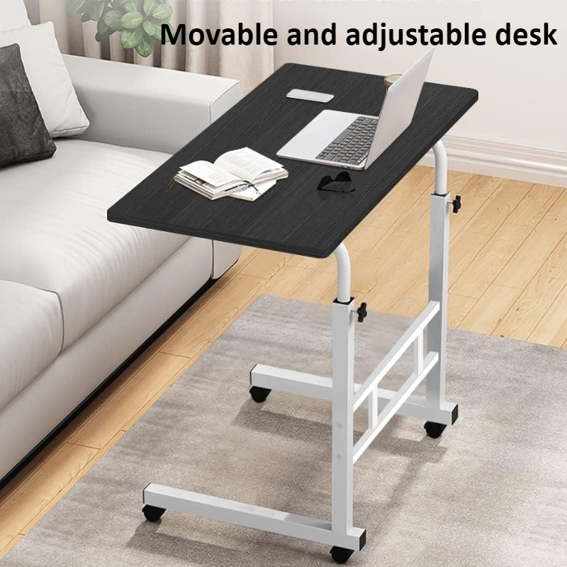 Desk Setup For Laptop - Bureau de chevet avec roulettes universelles,