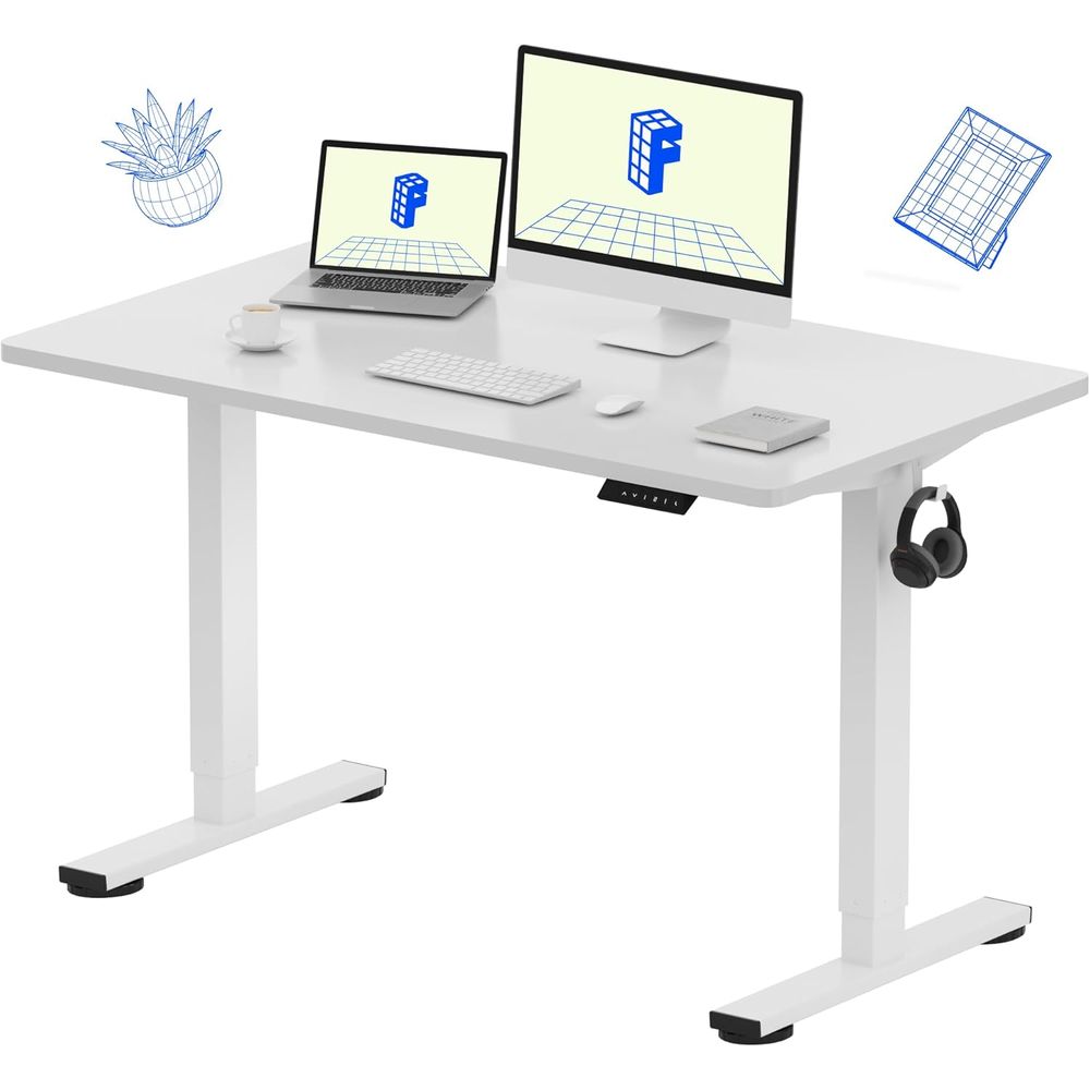 Desk Setup With 2 Monitors - EN1 Bureau debout monobloc 48