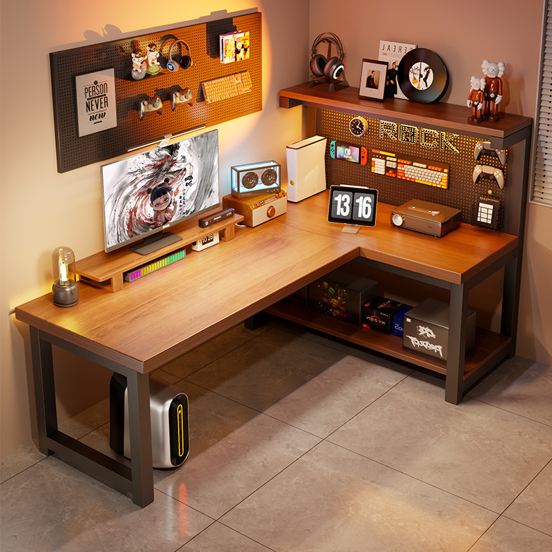 L Shaped Desk Setup - Bureau d'angle moderne en forme de