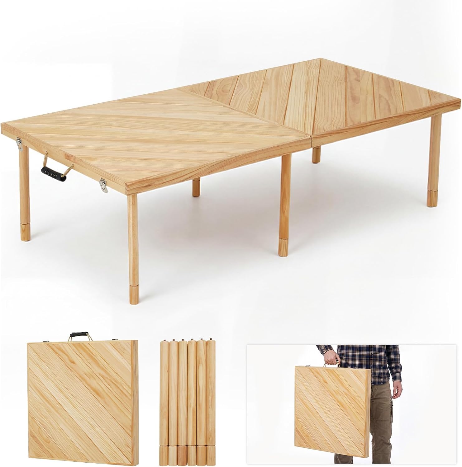Desk Setup Pegboard - Table de pique-nique pliante d'extérieur 60