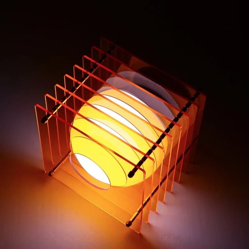 Desk Setup Decor - Lampe lune DIY en acrylique à