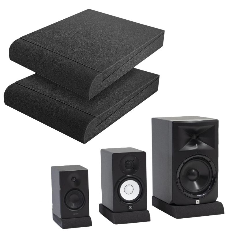 Desk Setup Speakers - Tapis d'isolation acoustique antichoc, coussinets en