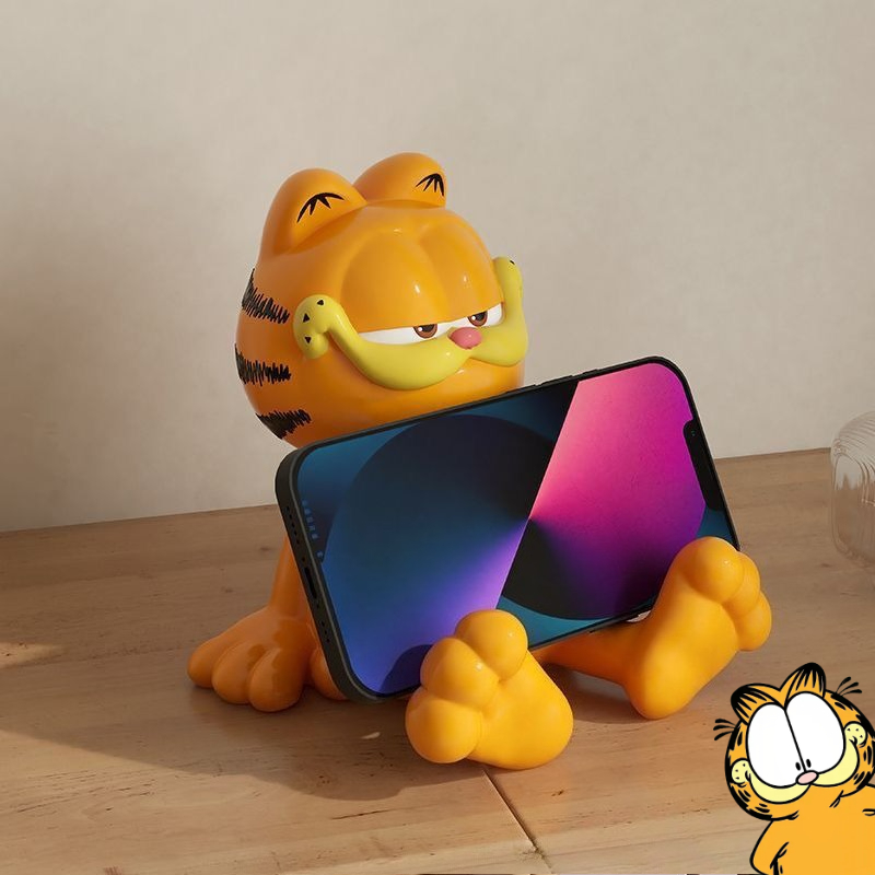 Desk Setup Home Office - Figurine en peluche Garfield, dessin animé