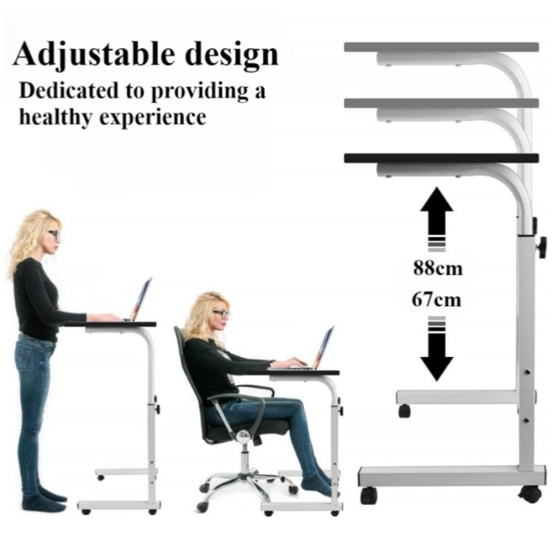 Bureau de chevet avec roulette - Desk Setup For Laptop avis et prix