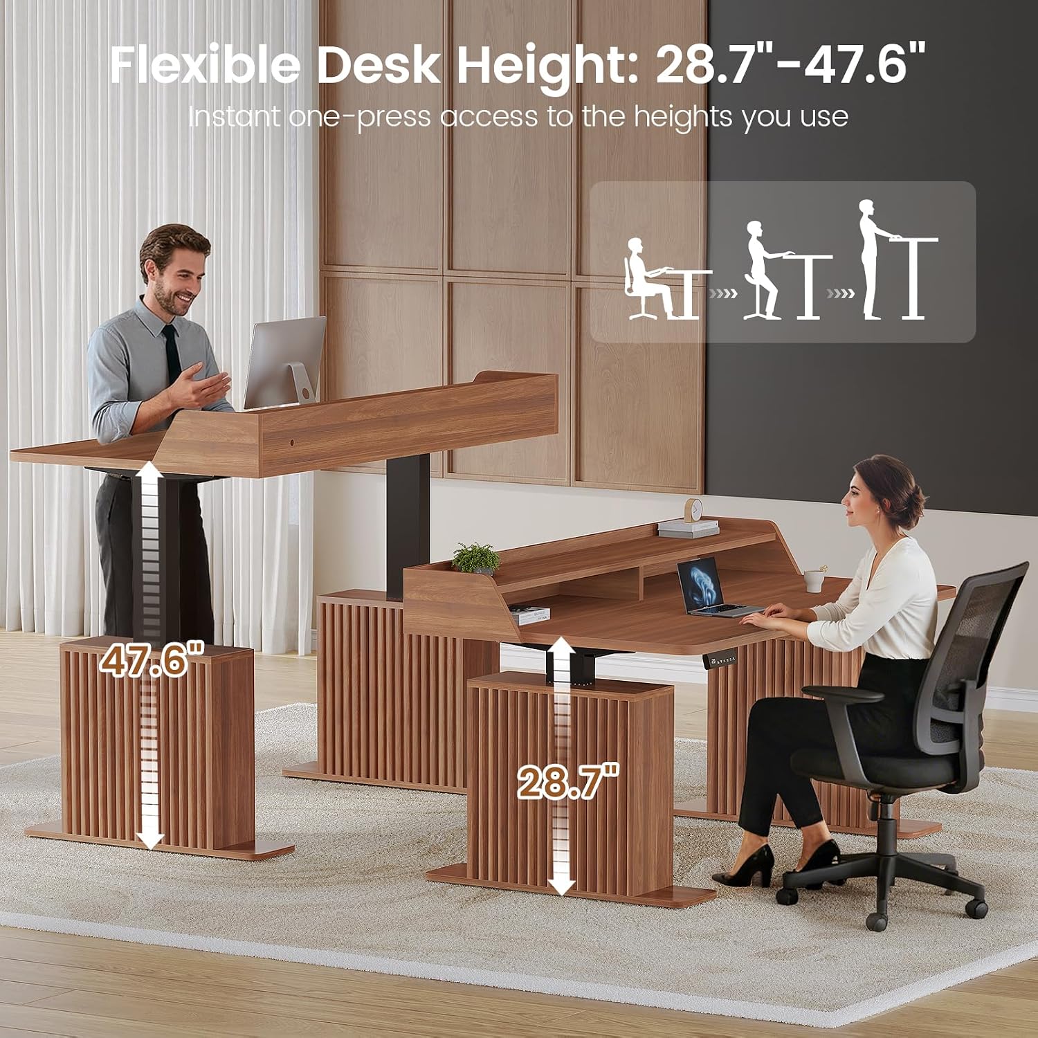 Bureau debout réglable en haut - Desk Setup Home Office avis et prix