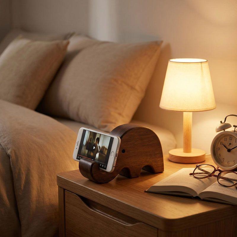 Support de téléphone en bois m - Desk Setup Decor avis et prix