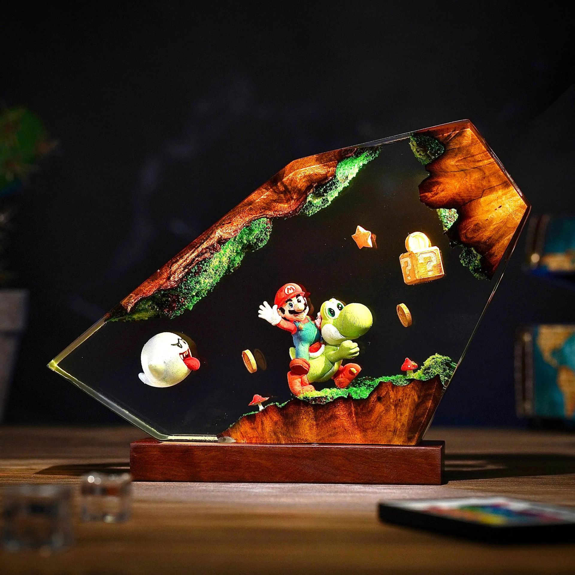 Lampe de table en résine, figu - Desk Setup Decor avis et prix