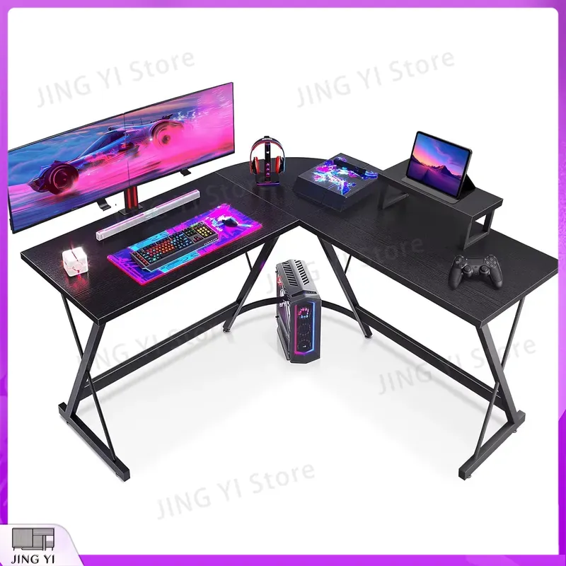 Bureau de jeu en forme de L av - L Shaped Desk Setup avis et prix