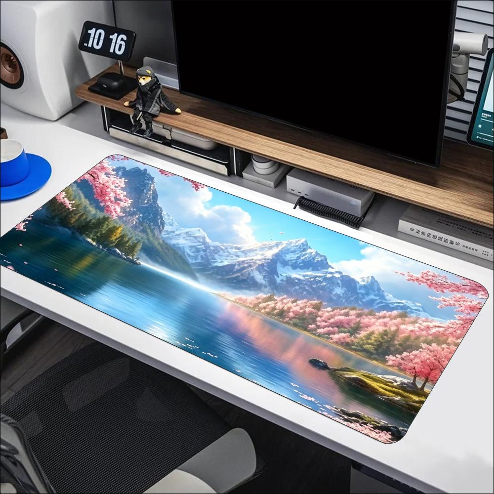Grand tapis de souris avec mot - Desk Setup Natural avis et prix