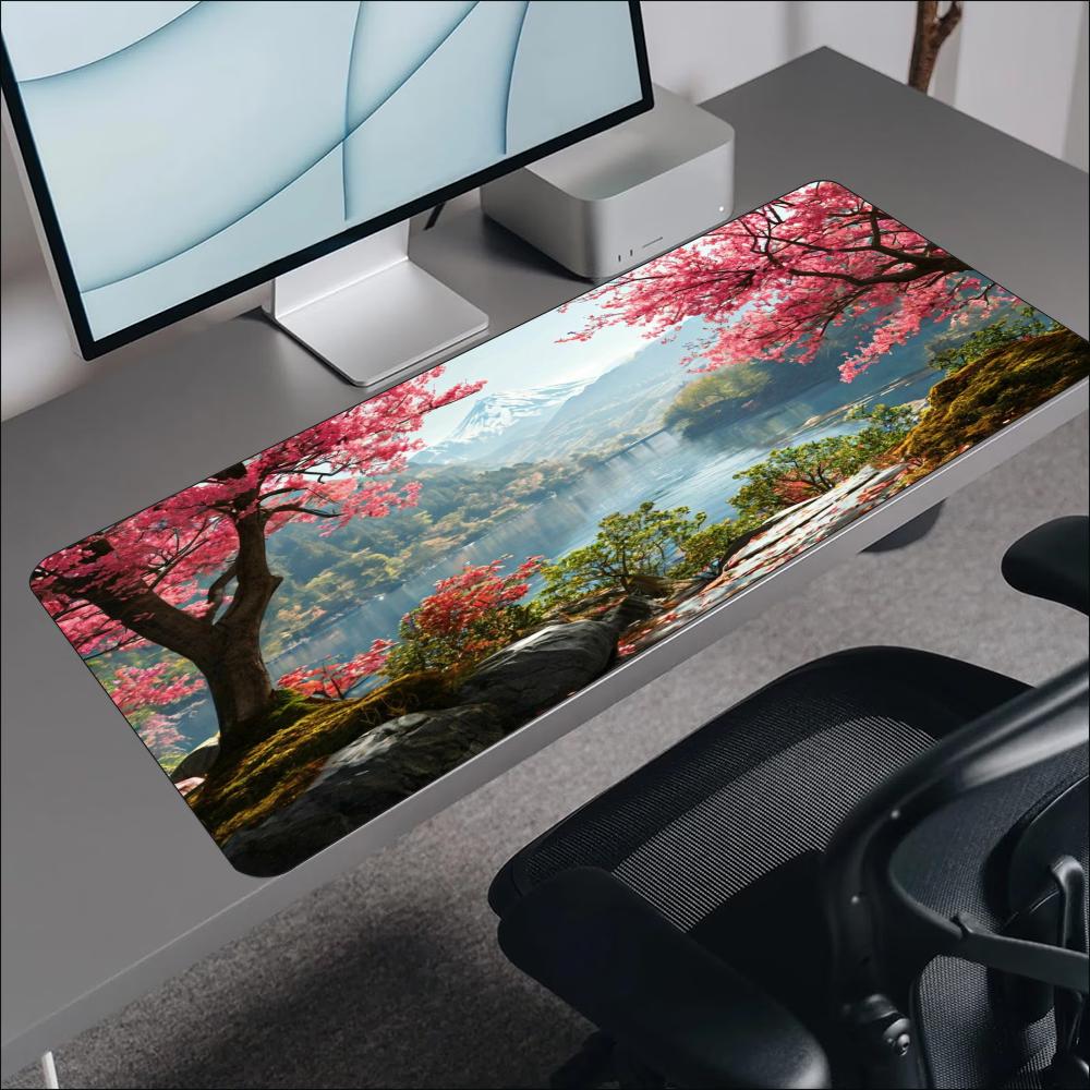 Grand tapis de souris avec mot - Desk Setup Natural avis et prix