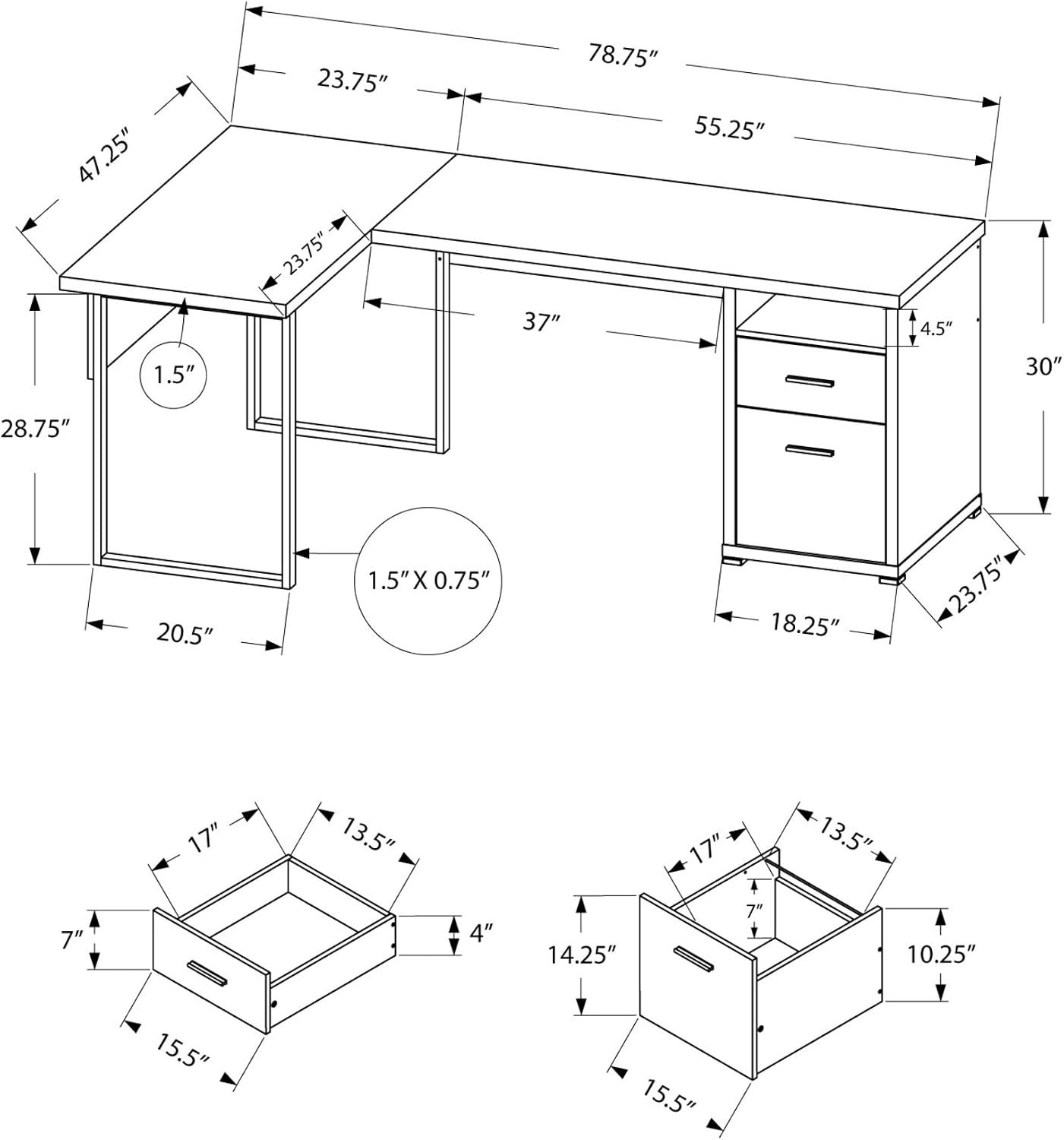 Bureau d'ordinateur I 7257, po - L Shaped Desk Setup avis et prix