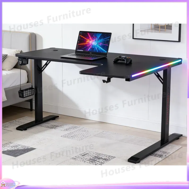 Grand bureau de jeu de 160 cm  - L Shaped Desk Setup avis et prix